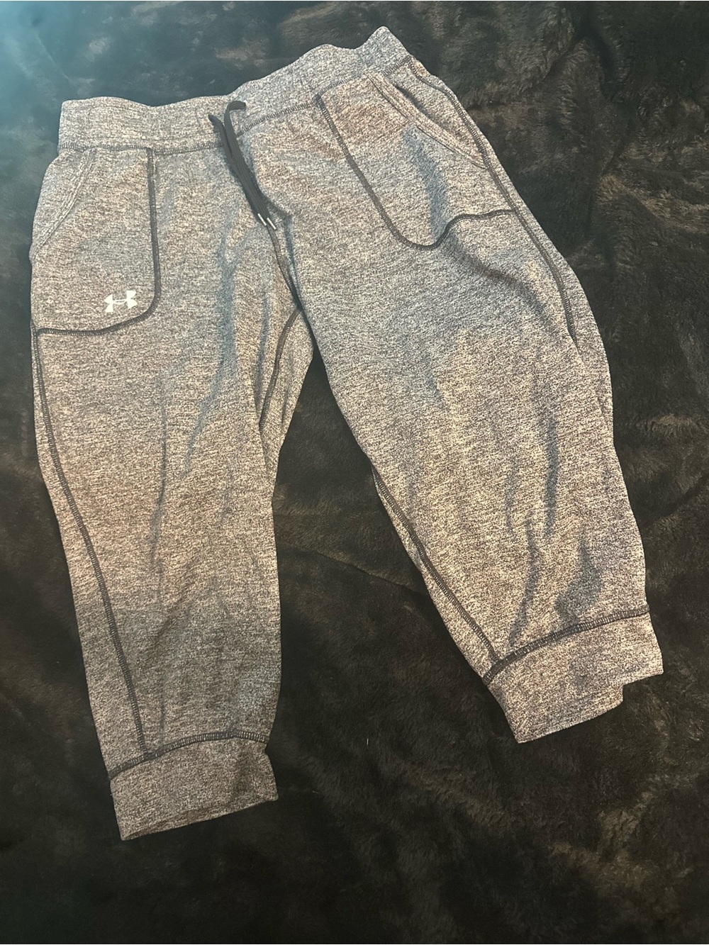 Under Armour Tech Twist Capri/Tech Cropped Pant Gray Marled Joggers Women's M